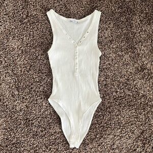 Zara Ribbed Tank Bodysuit